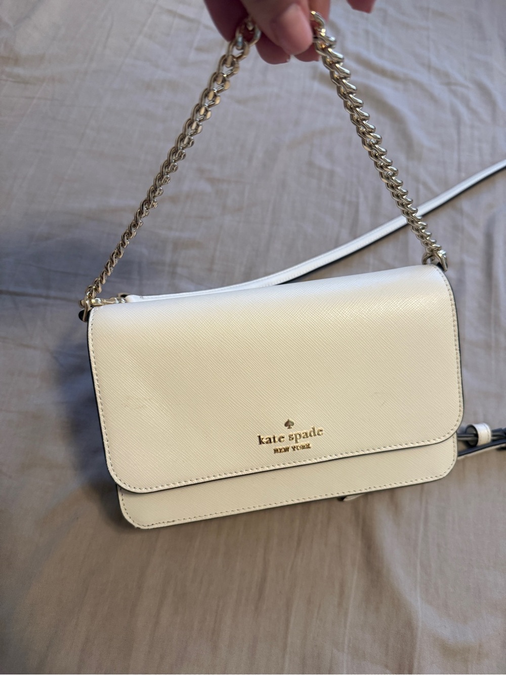 Kate Spade Madison Flap Convertible Crossbody Cream